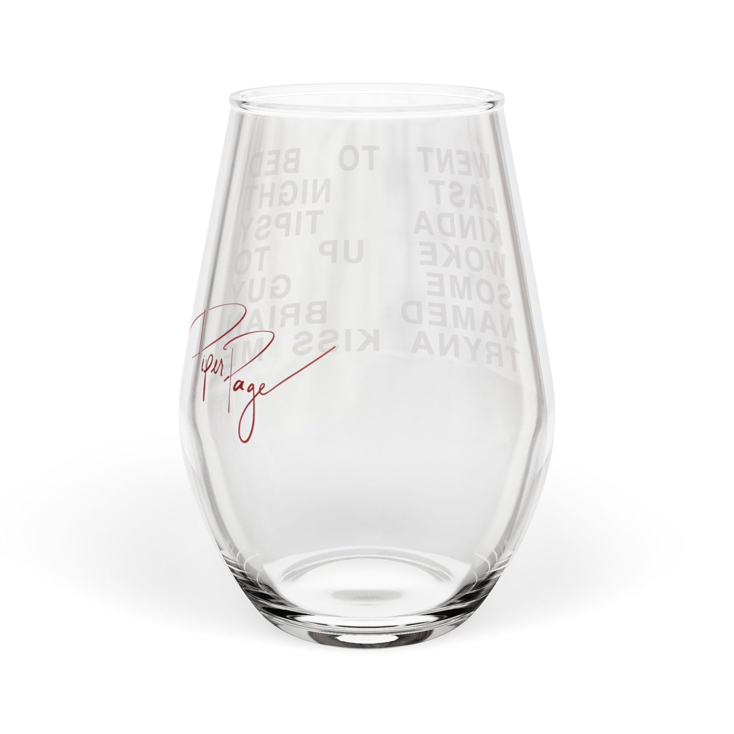 "Went To Bed Kinda Tipsy" Stemless Wine Glass, 11.75oz