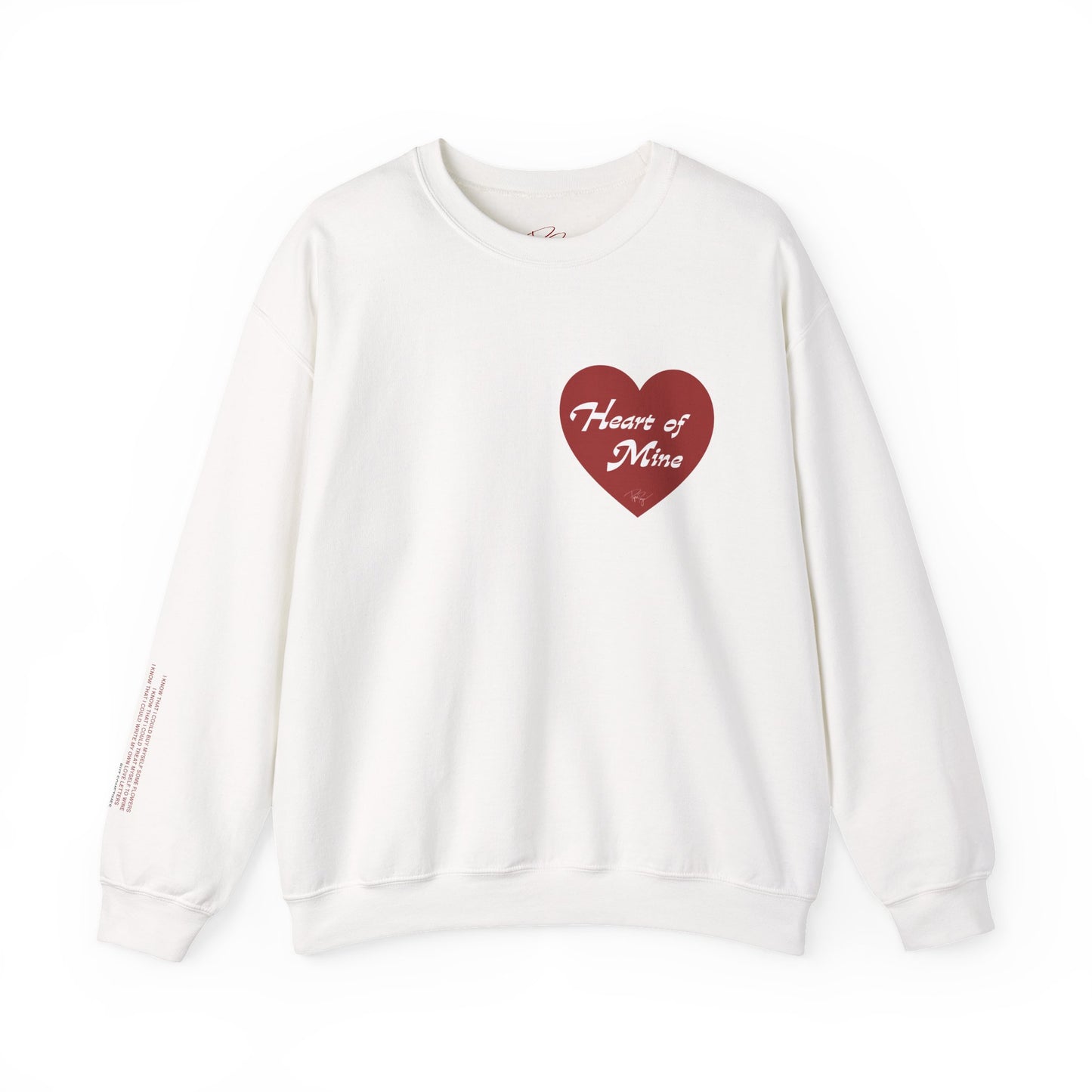 Crewneck Sweatshirt – 'Heart of Mine' Red Heart Graphic