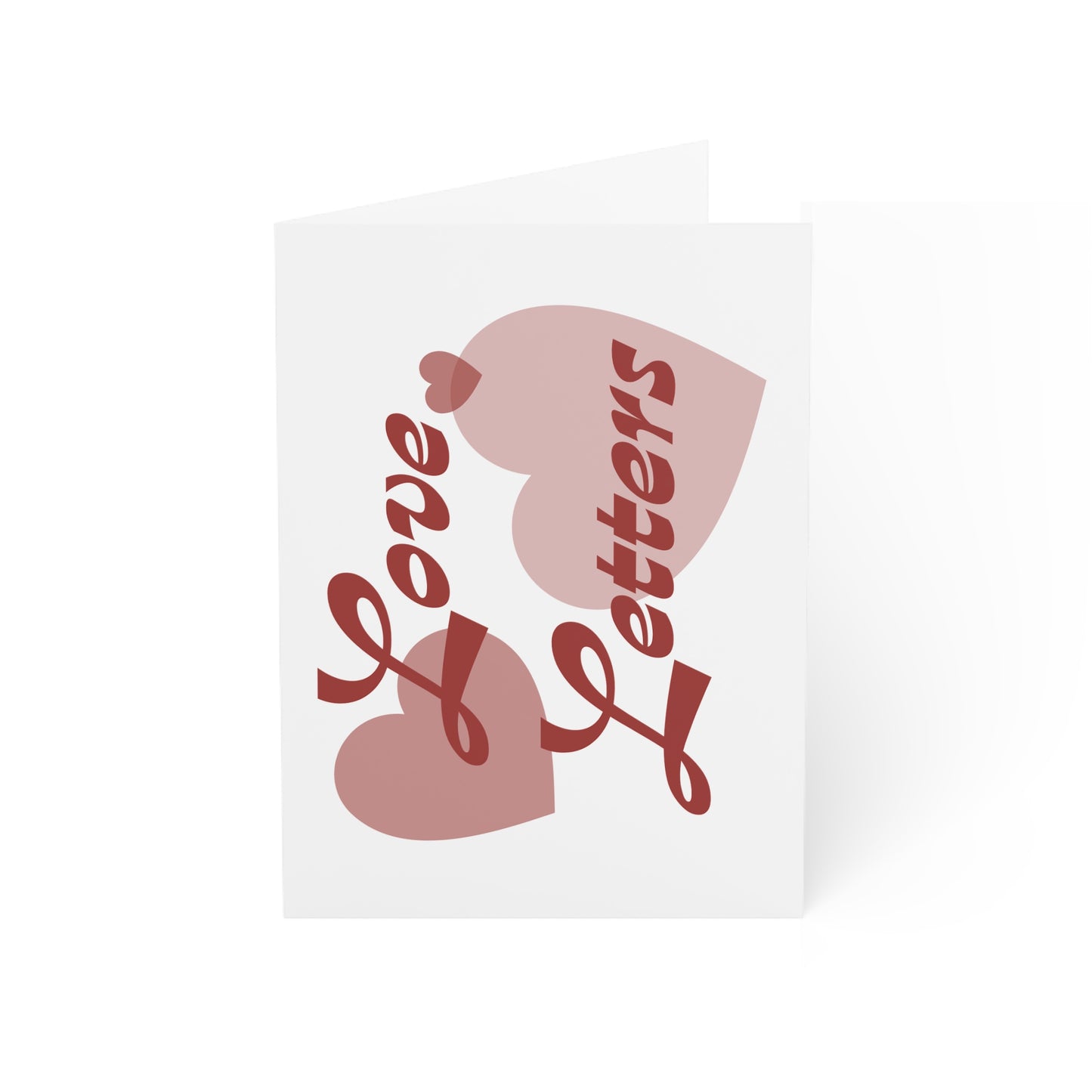 Love Letters Greeting Card — Romantic Heart Design (Single or Bulk Pack)