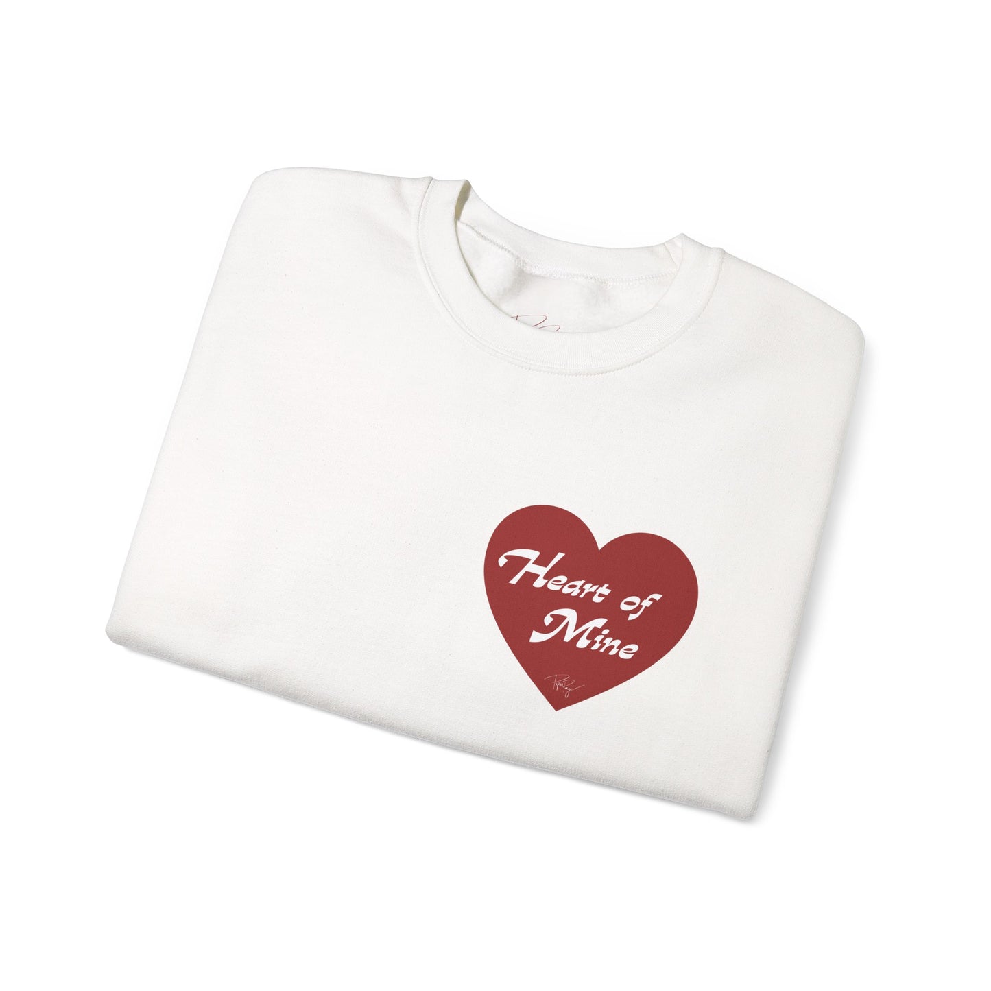 Crewneck Sweatshirt – 'Heart of Mine' Red Heart Graphic
