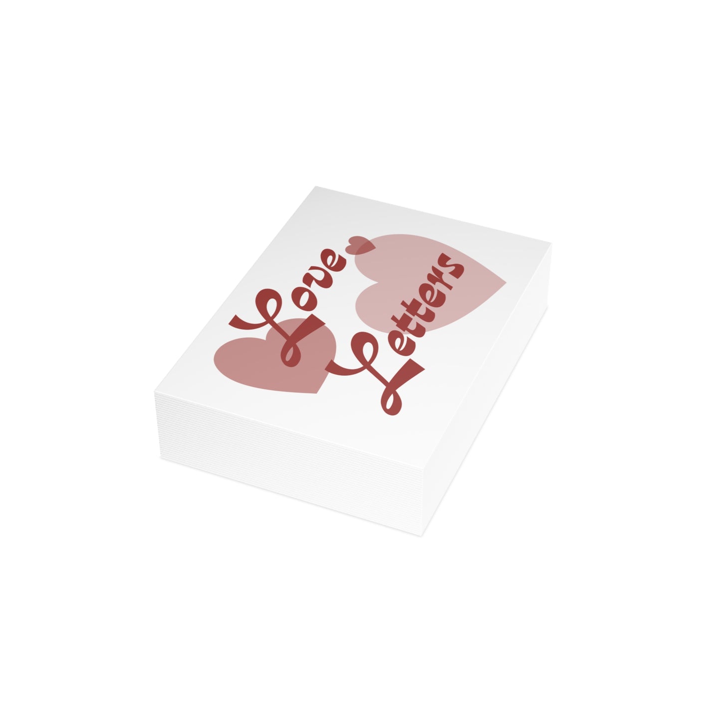 Love Letters Greeting Card — Romantic Heart Design (Single or Bulk Pack)