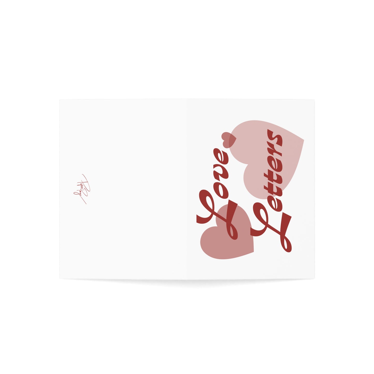 Love Letters Greeting Card — Romantic Heart Design (Single or Bulk Pack)